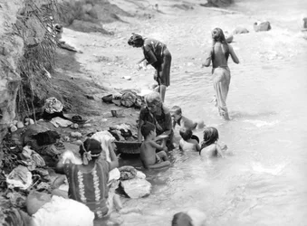 Washing at the River near Tehuantepec, Mexico